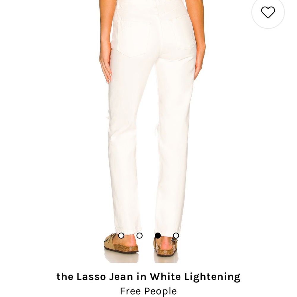 New. Free People cream denim distressed jeans size 28